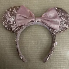 東京ディズニーリゾート　ミニー耳カチューシャ ピンク スパンコール