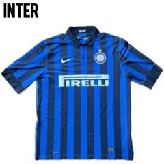 【希少】インテル 13-14 ホーム ユニフォーム 襟付き NIKE Lサイズ