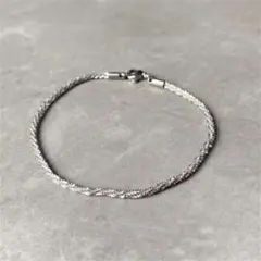 ステンレスブレスレットシルバー色