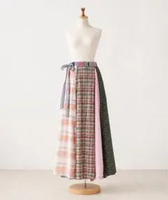 美品＊Freada インド製 パッチワーク ラップスカートのサムネイル