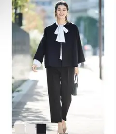 ノーカラージャケット M ネイビー