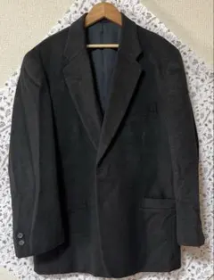 ダークグレー テーラードジャケット ウール混合