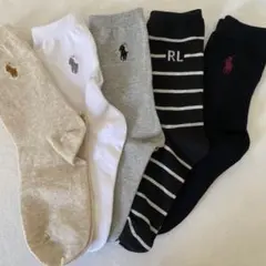 POLO ポロラルフローレンのレディース用ソックス5足セット新品22〜24cm
