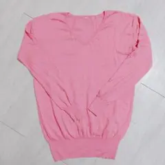 【訳あり】ディニテコリエ カシミヤ シルク Vネックニット 背面小穴