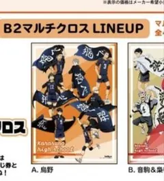 缶バッチくじハイキュー! B2マルチクロス 烏野高校