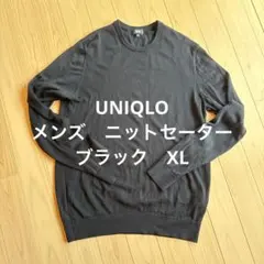 g*a様 UNIQLO メンズ　ニットセーター　黒