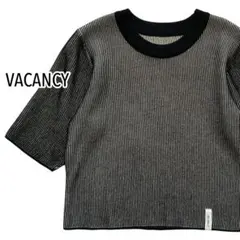 VACANCY 配色プレーティングハーフスリーブリブニットのサムネイル