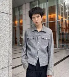 HELMUT LANG ダークグレー デニムジャケット 42 中古・古着通販】HELMUT LANG (ヘルムートラング) デニム