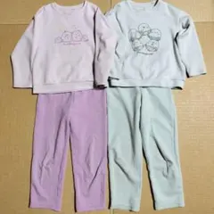 ユニクロ すみっコぐらし スウェットセット 120 2点セット ピンク グリーン