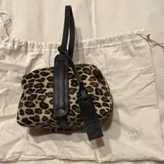 ヒョウ柄ファー ハンドバッグ