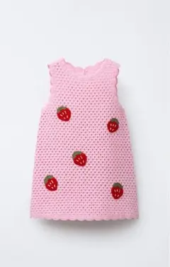 ZARA ベビー かぎ針編み いちご ワンピース