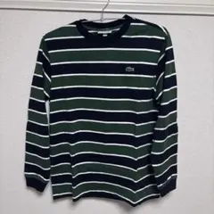 LACOSTE × BEAMS ボーダーロングスリーブTシャツ ネイビー