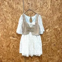 新品タグ付き‼️ LIZ LISA ミニワンピース レース 平成 ホワイト
