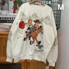 トイ ストーリー ウッディ ジェシー トレーナー スウェット 刺繍 M
