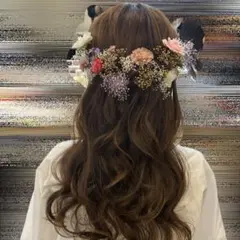 髪飾り　ウェディング　前撮り　ラプンツェルヘア　ヘッドアクセサリー
