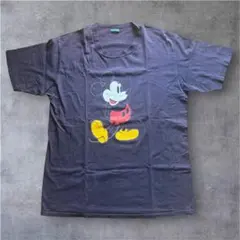 80's Disney USA製 ミッキーマウス プリントTシャツ ブラック