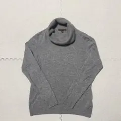 ユニクロ カシミヤ混 タートルネックニット グレー サイズL レディース