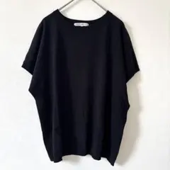 【美品】23区 半袖ニット ブラックのサムネイル