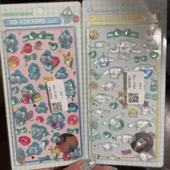 3D stickers シナモロール ハンギョドン プクプク ボンドロ シール