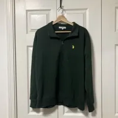 U.S. POLO ASSN. ダークグリーン スウェットカットソー Mサイズ