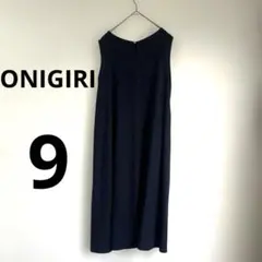 ONIGIRI ネイビー ノースリーブ ロングワンピース　9のサムネイル