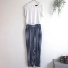 アパートバイローリーズ オールインワン ノースリーブ ストライプ 無地 シンプル