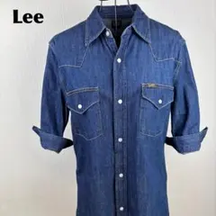 ★美品★ Lee リー メンズ 七分袖 デニムシャツ 両胸ポケットのサムネイル