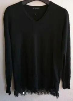 23区　Vネック　裾レース　ニット