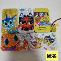 ポケモン　プチ缶　キラキラ　シャワーズ　メガリザードン　メガポンチ