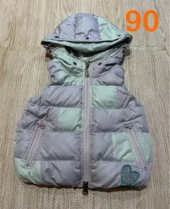 【値引き】チャオパニックティピー　フード付きダウンベスト 90サイズ　ピンク