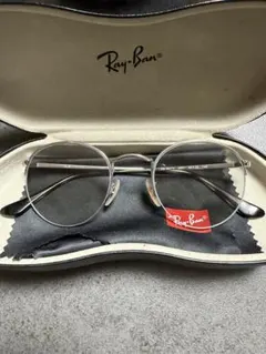 Ray-Ban シルバーラウンドサングラス　アッシュグレー