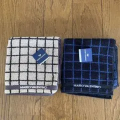 MARIO VALENTINO チェック柄ハンカチ 2枚セット