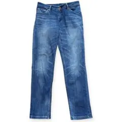 無印良品　MUJI ストレートデニム　ジーンズ　ブルー　青　サイズ61