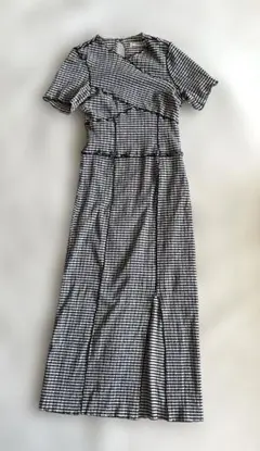 SNIDEL チェックロングワンピース