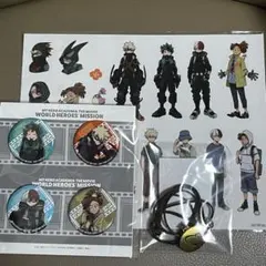 ヒロアカ　WHM 特典　描き下ろし缶バッジ　シール　ロディのロケット　3点セット