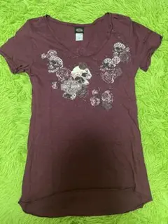 Harley-Davidson y2k 半袖Tシャツ ワインレッド 古着のサムネイル
