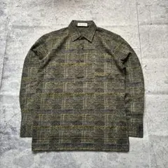 美品 総柄シャツ 長袖 レトロ柄 ヴィンテージ 古着女子 ユニセックス Y2K