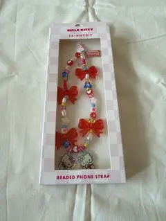 HELLO KITTY ビーズフォンストラップ