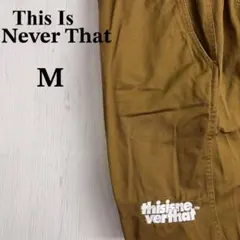 This Is Never That ☆ハーフパンツ Ｍ　刺繍ロゴ 黄土色のサムネイル