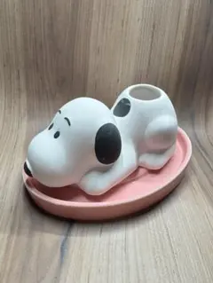 スヌーピー 素焼き加湿器 ピンクプレート付きのサムネイル