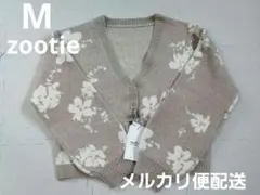 zootie　カーディガン　花柄　M　ベージュのサムネイル