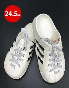 大幅値下げ！24.5 adidasアディダスクロッグレースアップホワイトサンダルのサムネイル