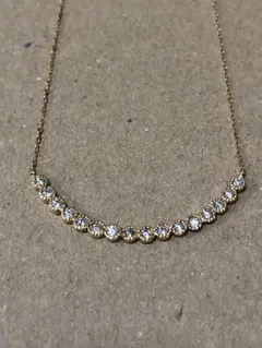 k１８ＹＧダイヤモンド　ラインネックレス0.２ct