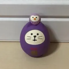 デコレ　コンコンブル　開運カラー福猫だるま　紫