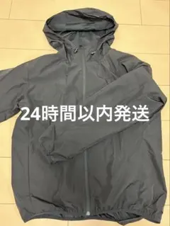 ナイロンジャケット 黒 フード ジップアップ 軽量 アウター メンズ