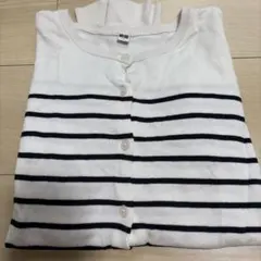 UNIQLO ボーダー クルーネックカーディガン