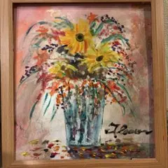 油絵・画家・尾形民子 バラの花束 油彩画 ※新品 - メルカリ