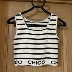 CHICO ノースリーブ ボーダー クロップド丈のサムネイル
