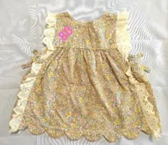 【kid's Zoo 】キッズズー　花柄 チュニック半袖ワンピース 80