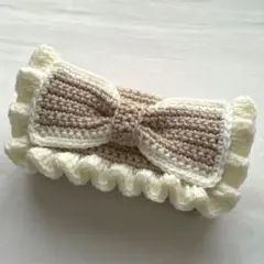 【 nya様 専用商品】ハンドメイド 編み物 ポーチ ペンケース リボン